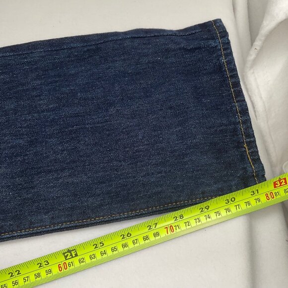 NWT LEVI'S 501 Jeans Men's 33W 34L Button Fly Dark Blue PAKISTAN MADE - Picture 8 of 10
